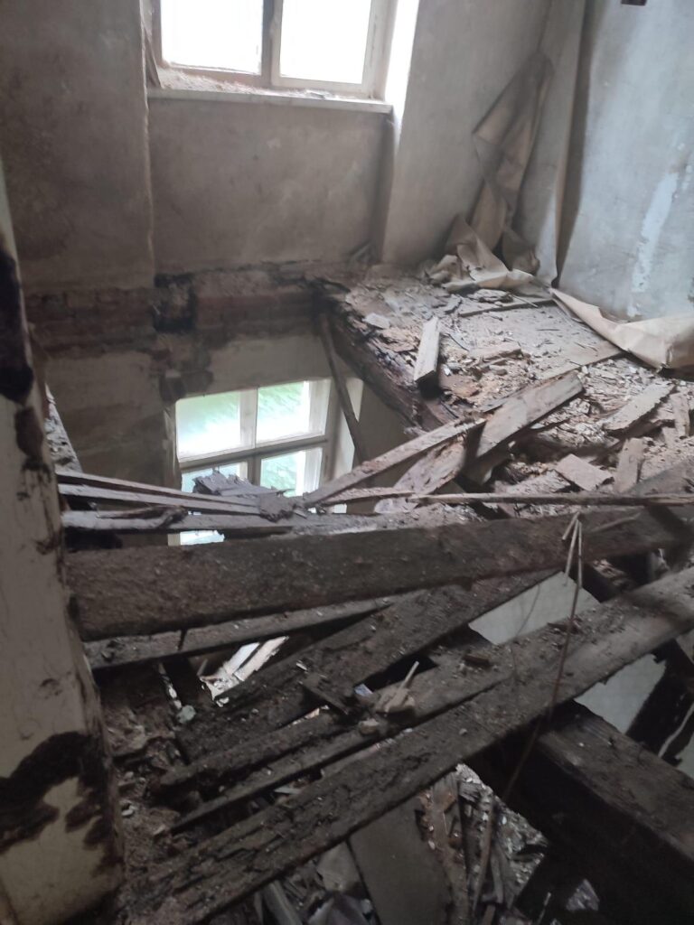 Sanierungsarbeiten im historischen Gebäude LK38