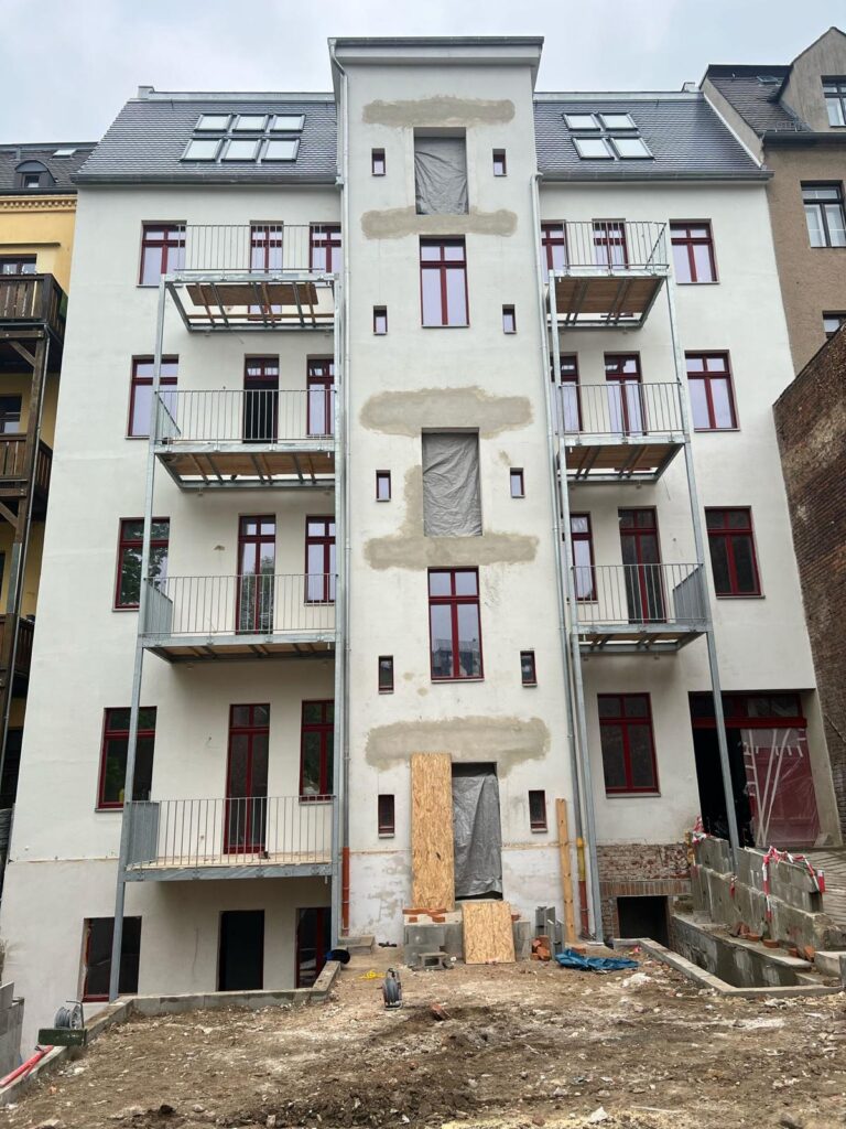 Historische Fassade vor der Restaurierung in Görlitz